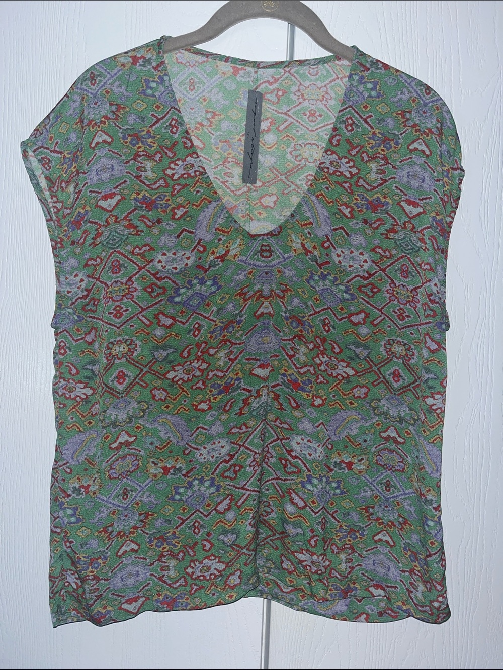 Raquel Allegra Silk Print Top